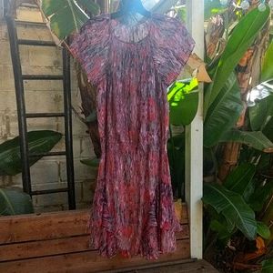 Parker Sheer Short Sleeve Ruffle Mini Dress